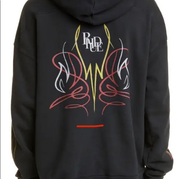 Rhude Hot Rod Hoodie in Black - Picture 3 of 4